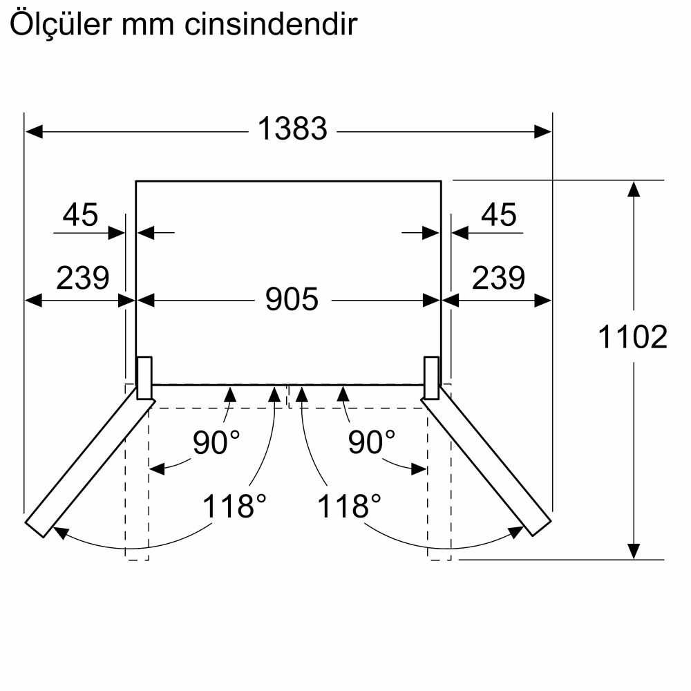 BOSCH KFN96VPEA E Enerji Sınıfı 605L No-Frost Gardrop Tipi Buzdolabı Inox (İZMİR VE MANİSA TESLİMAT)