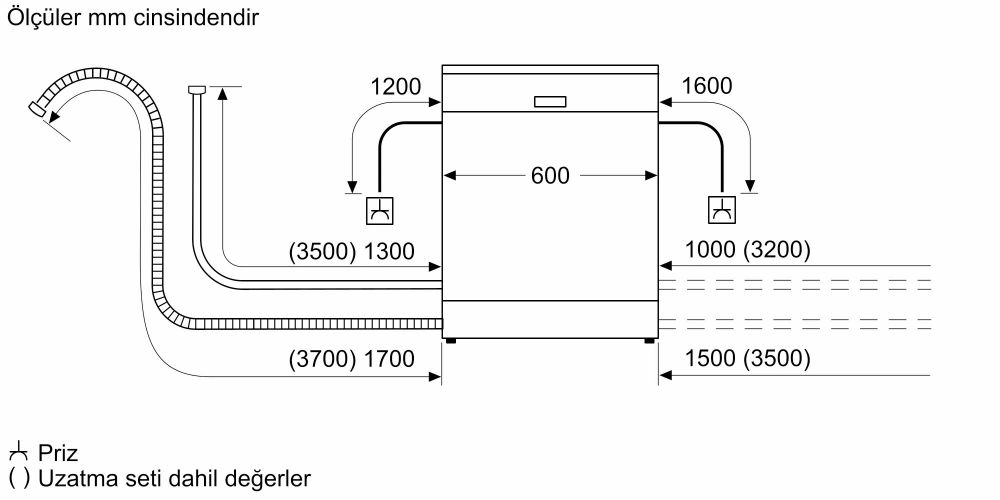 Bosch SMI4IMS62T 6 Programlı Ankastre Bulaşık Makinesi (İZMİR VE MANİSA TESLİMAT)