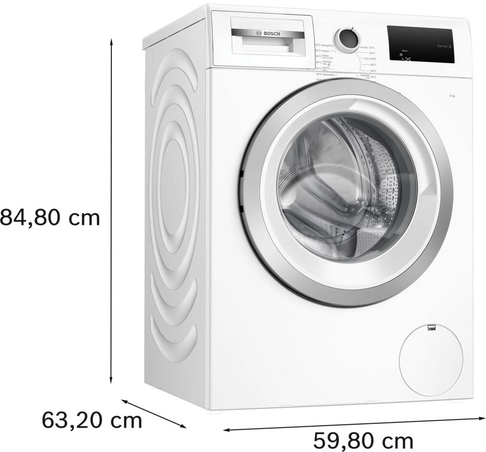 Serie 2 Çamaşır Makinesi 8 kg 1200 dev./dak. WAN24180TR (SADECE İZMİR İÇİ TESLİMAT)