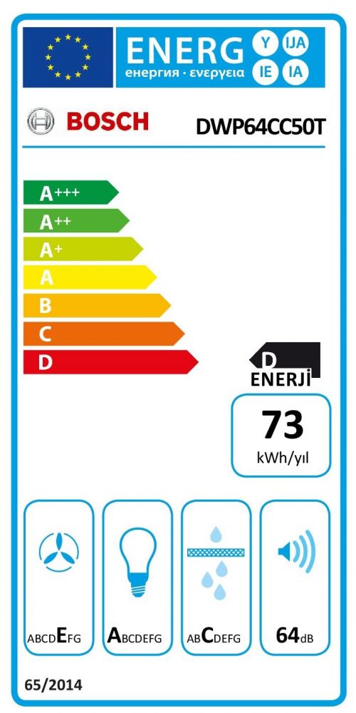 Serie | 2 Duvar Tipi Davlumbaz 60 cm Paslanmaz çelik DWP64CC50T (İZMİR VE MANİSA TESLİMAT)