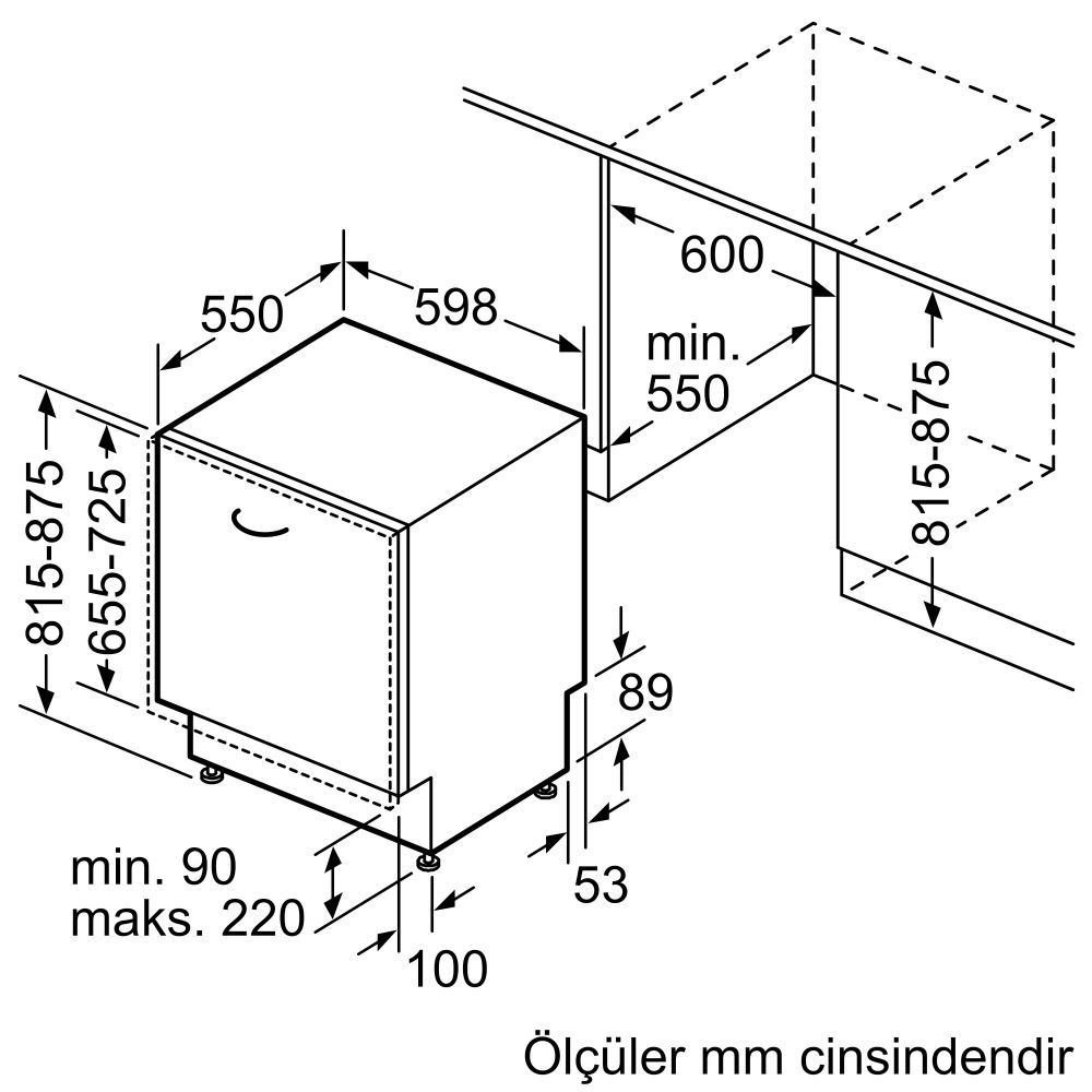 Serie 2 Tam Ankastre Bulaşık Makinesi 60 cm SMV2IKX01T (İZMİR VE MANİSA TESLİMAT)