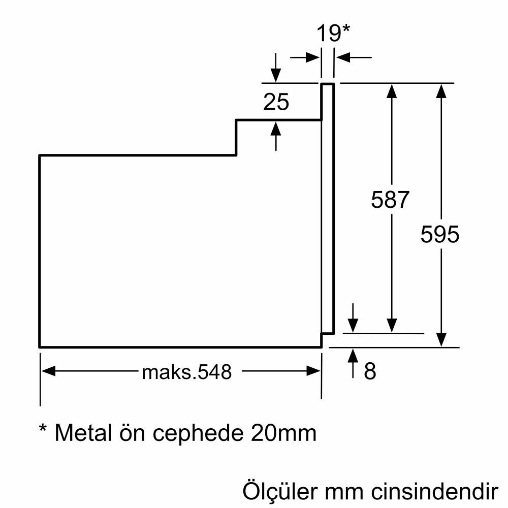 Serie 4 Ankastre Fırın 60 x 60 cm HBF534EH3T (İZMİR VE MANİSA TESLİMAT)